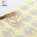 Custom logo printed clear sticker label, waterproof transparent PET label sticker maker